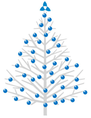 Blue Christmas tree